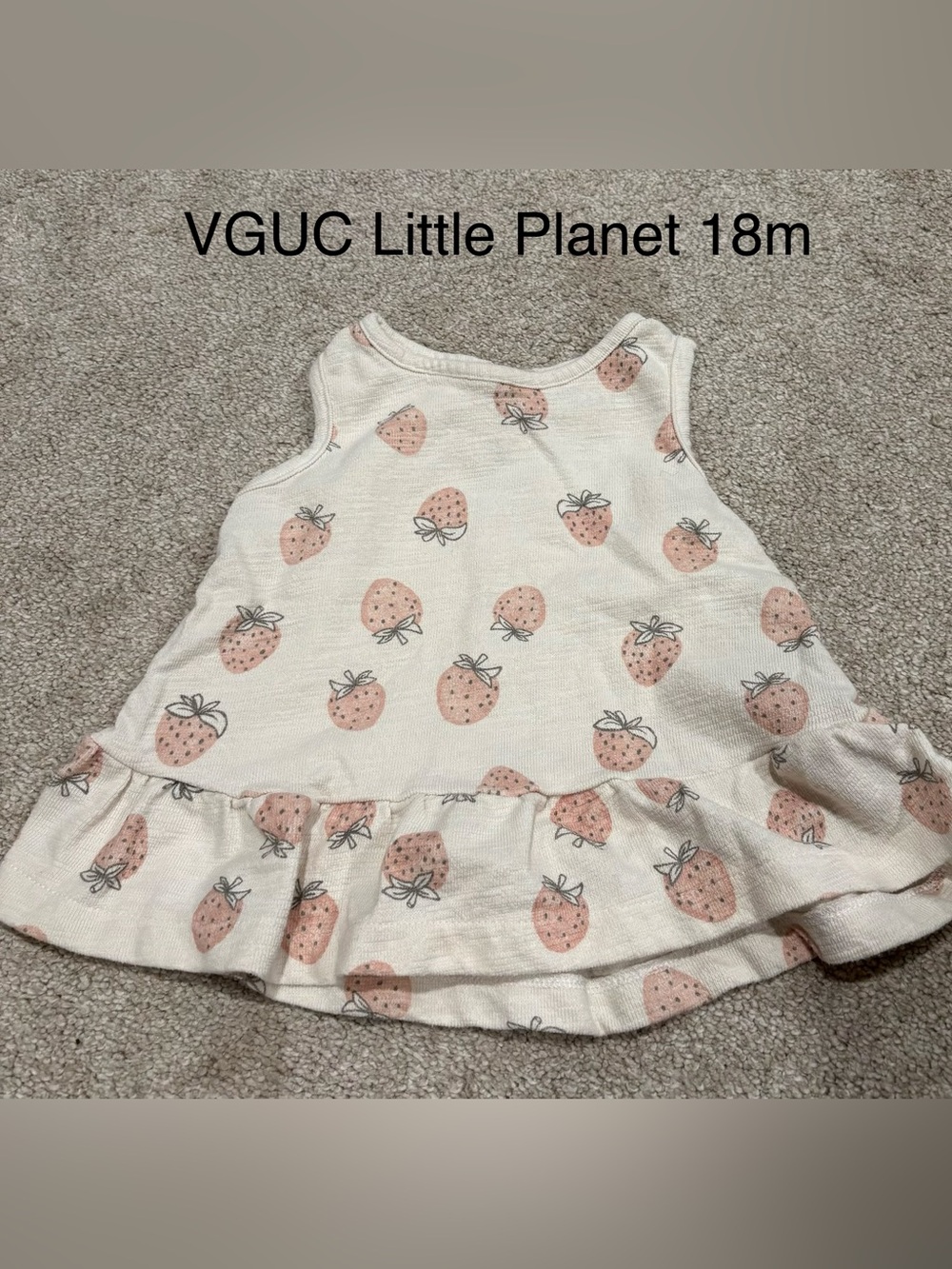 Little Planet Strawberry Ruffle Tank Top